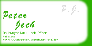 peter jech business card