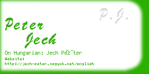 peter jech business card